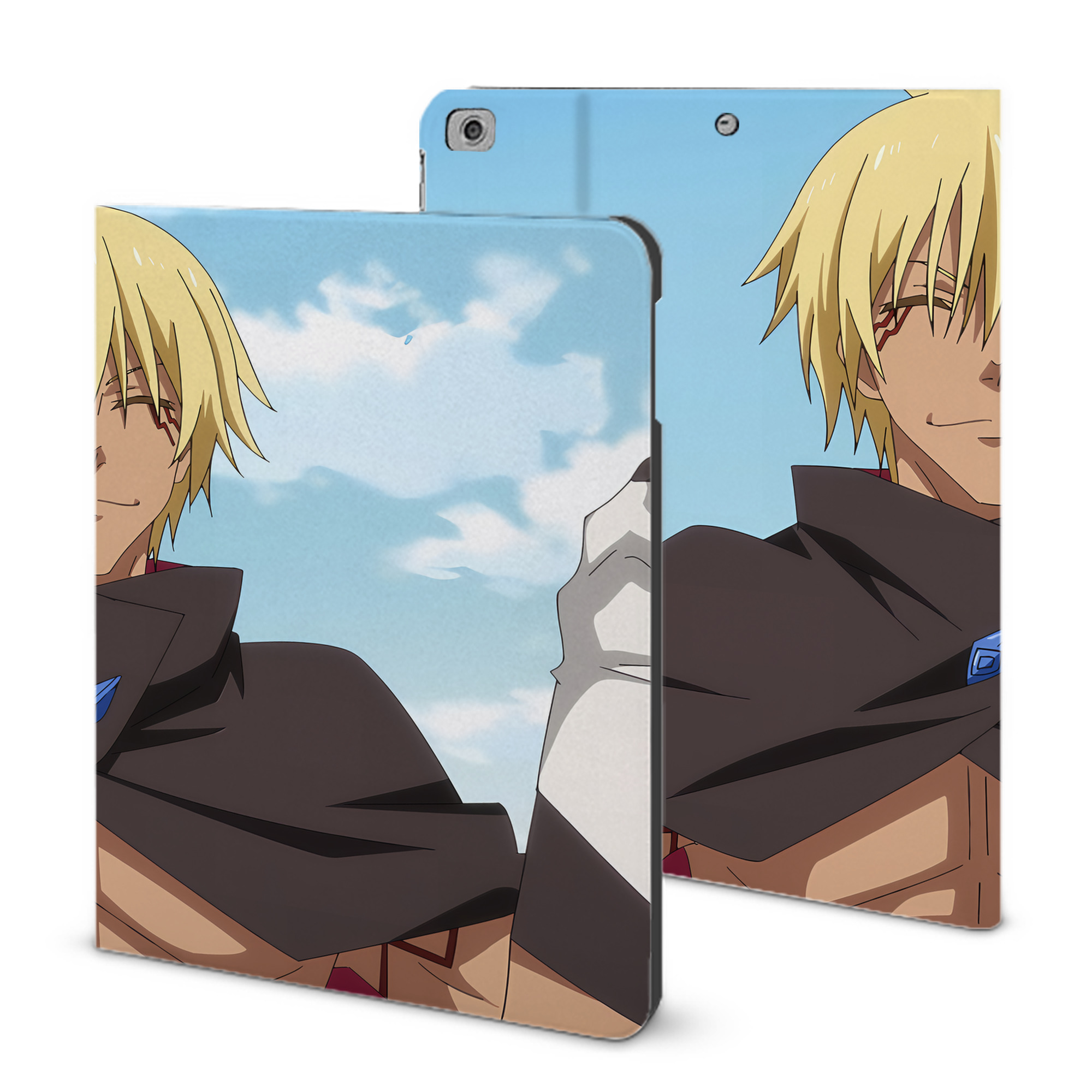 （画像用） 転スラ Regarding Reincarnated to Slime IPad ケース ブック型 PUレザー TPU 耐衝撃 軽量 薄型 ペン収納なし 全面保護 IPad 各モデル対応